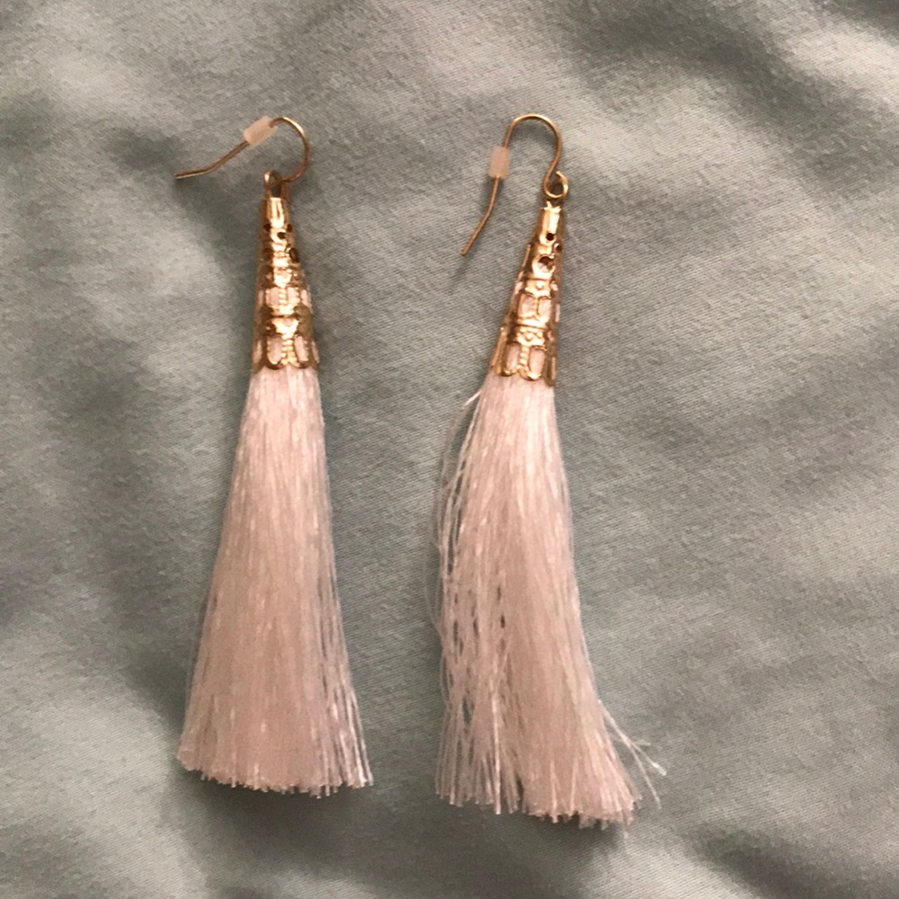 White earrings